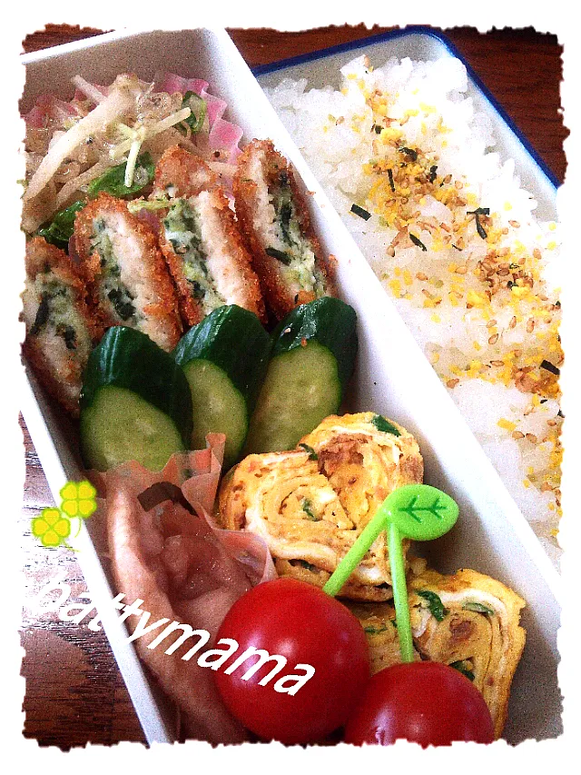 ほうれん草ﾁｰｽﾞささみ弁当～☆battymamaの女子かわぃぃお弁当～☆5/24☆|ばってぃーまま＠♪さん