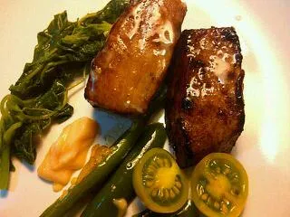 Salmon with Mayonnaise & Greenish Vegetables|汤美雪さん