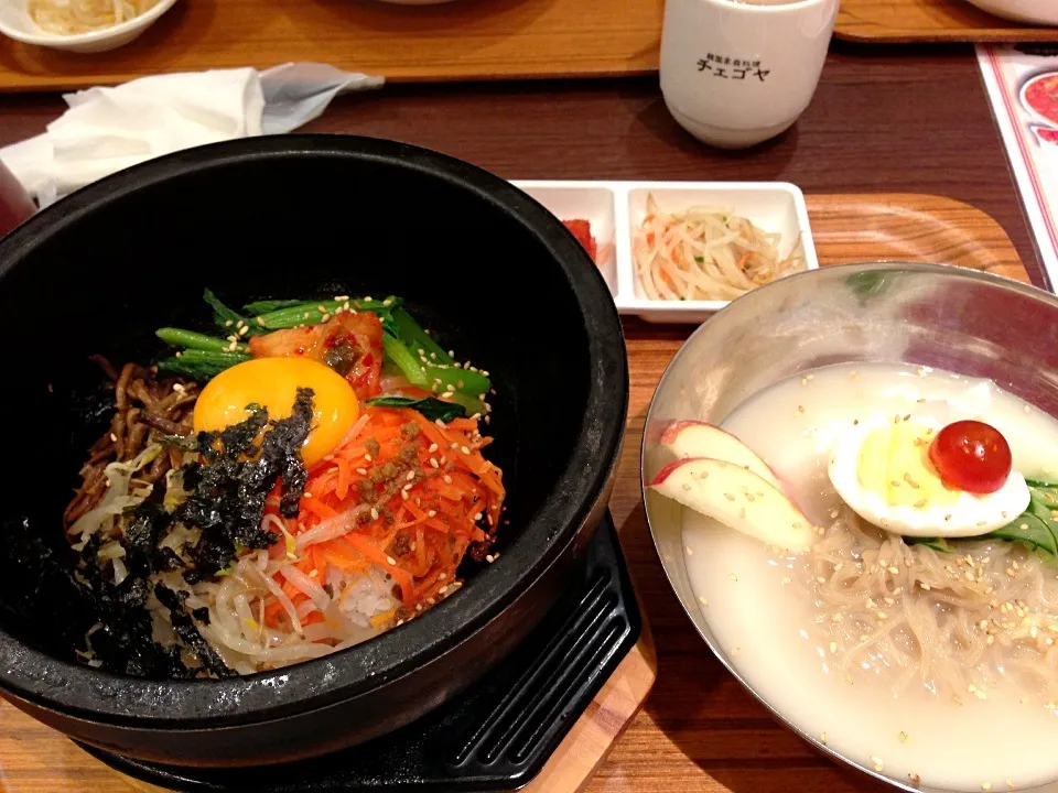 石焼ビビンバとミニ冷麺セット|よっしーさん