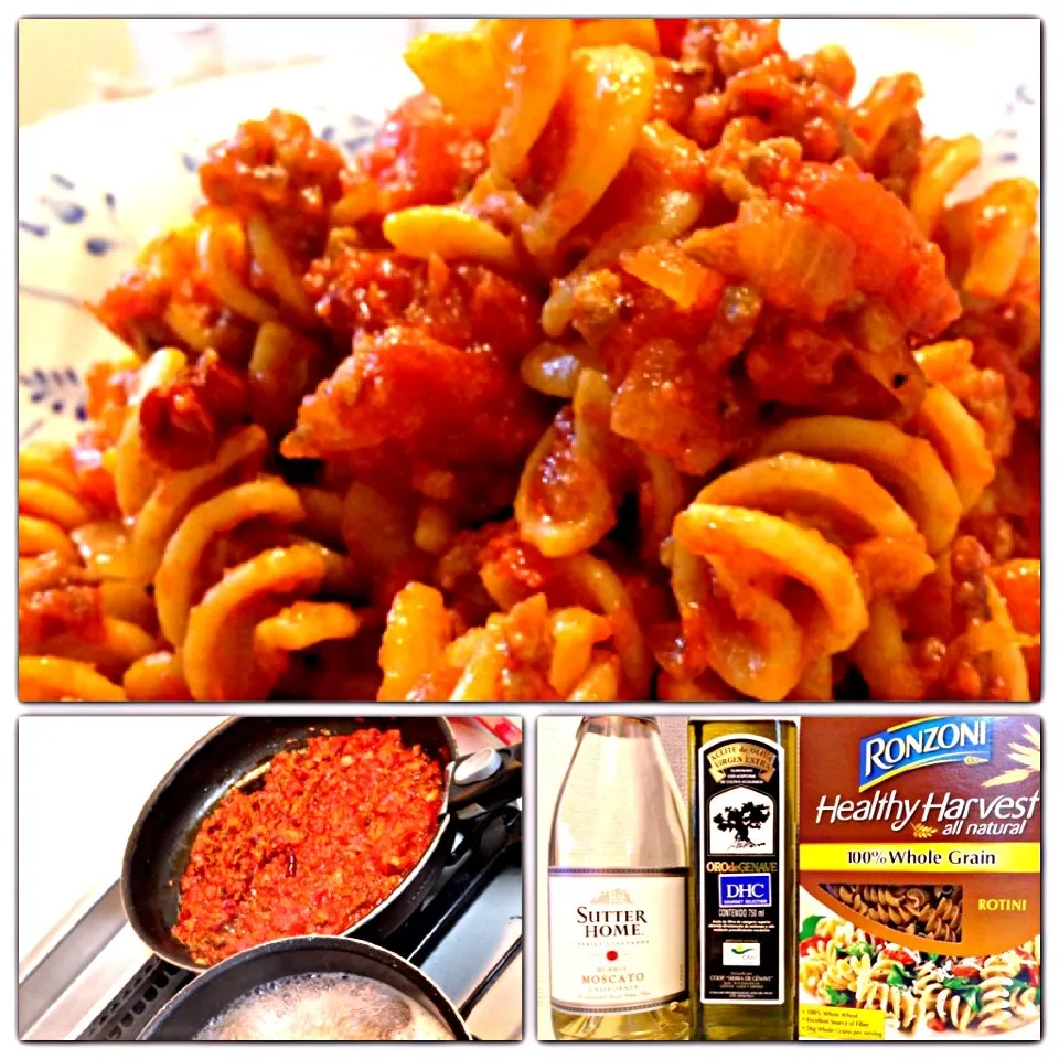 Whole-Grain ROTINI w/tomato sauce 全粒粉パスタ＋トマトソース|yummersさん