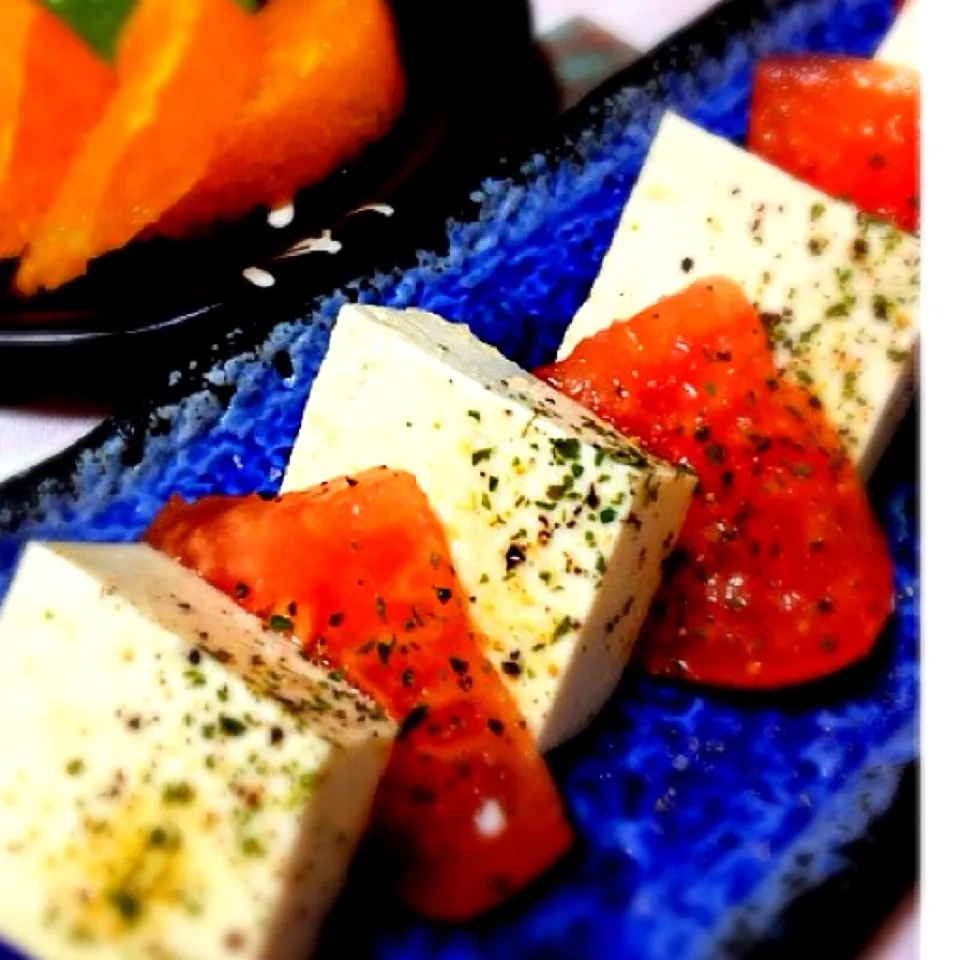 トマトと豆腐のカプレーゼ|icoさん