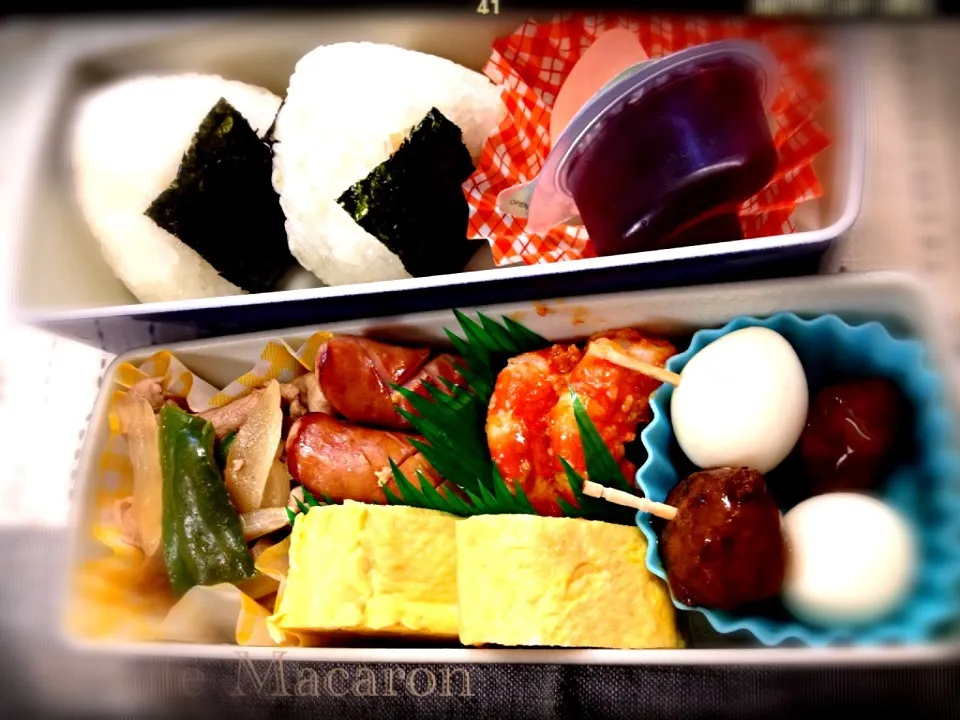 Snapdishの料理写真:🎀部活⚾応援弁当🎀今日も練習試合頑張って〜📣ヒット打てます様にっ‼|Maamiさん