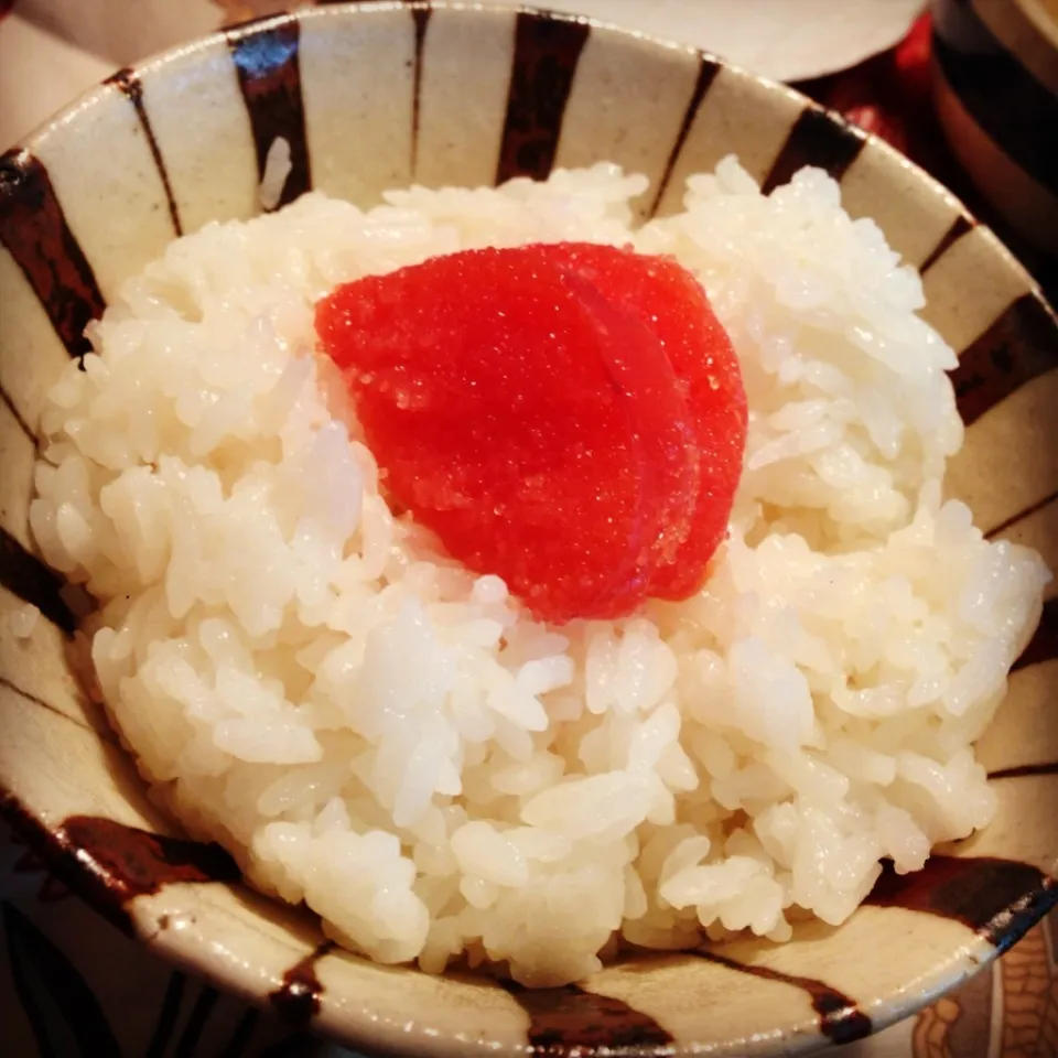 函館土産のタラコでタラコ御飯！旨ーい👍|うしこの美味しいレストランさん