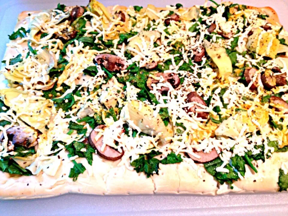 Snapdishの料理写真:Farmers' Market inspired White Pizza|http://melissasmenu.wordpress.com/さん