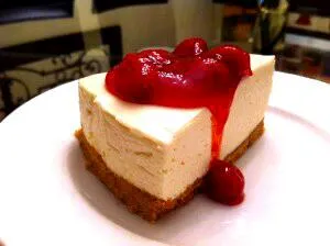 chessecake with cerrys sauce...|irawさん