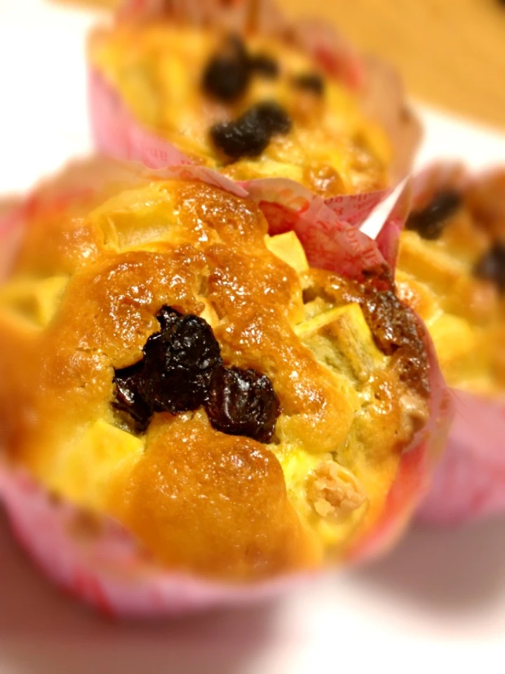 さつまいもとりんごとレーズンのマフィン！|もえさん