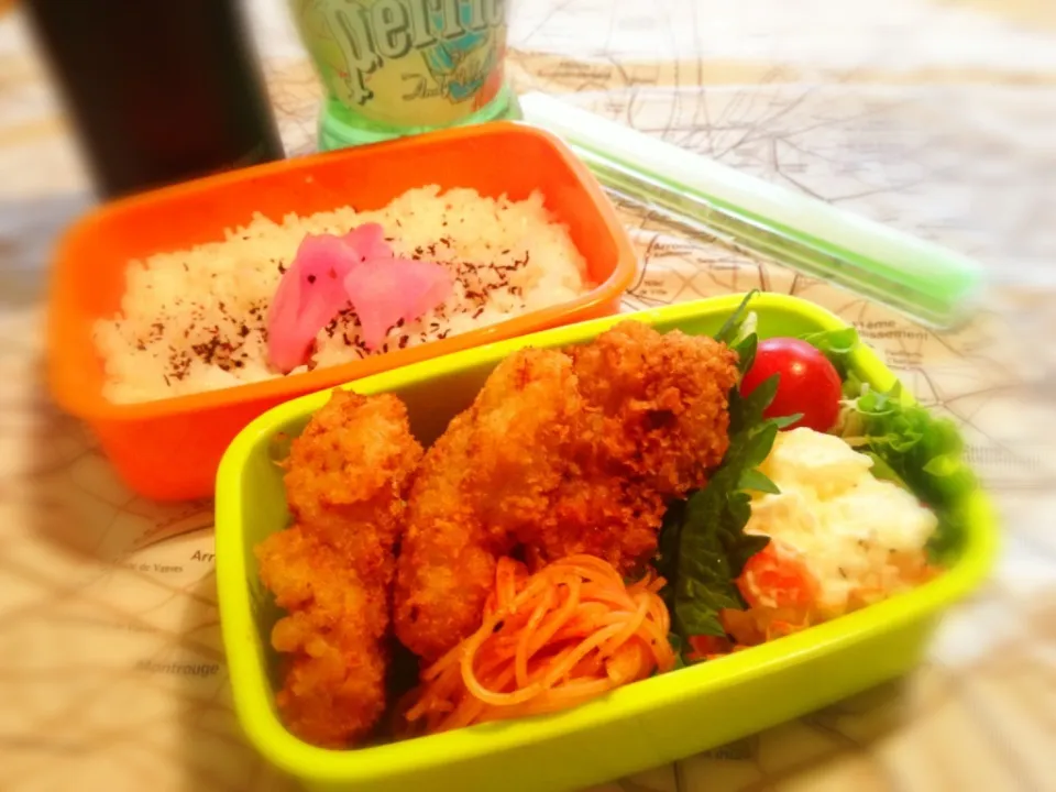 5/27 男子高校生弁当 ひとくちカツ弁当|ピロさん