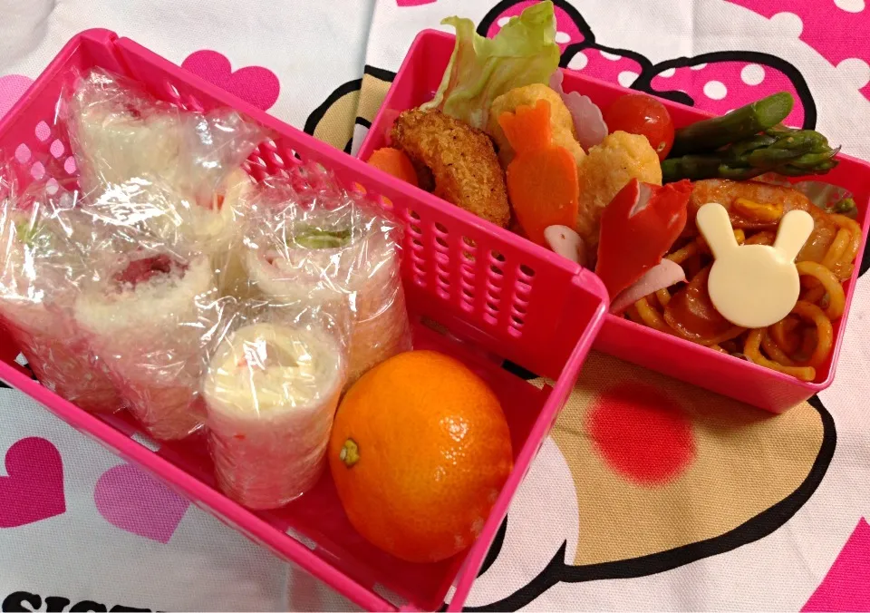 ロールサンドイッチお弁当😋|ひよさん