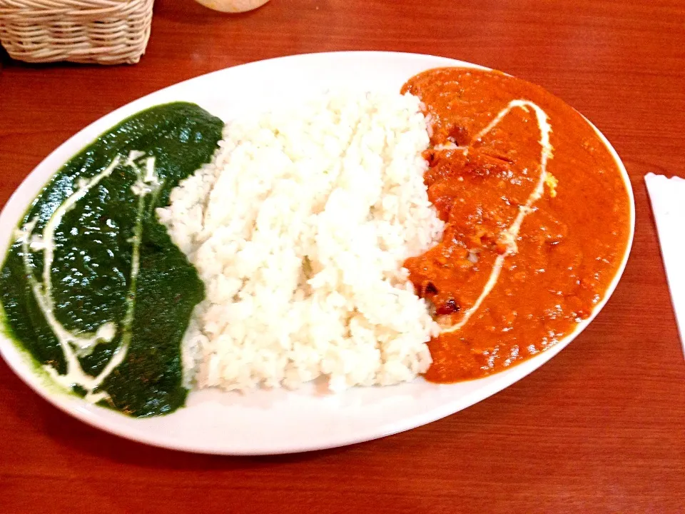 キーマ＆サグチキンカレー(o^^o)|シュンさん