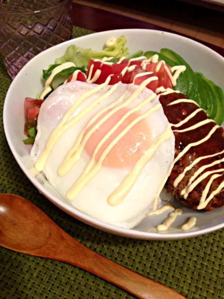 Snapdishの料理写真:ロコモコ丼|くみさん