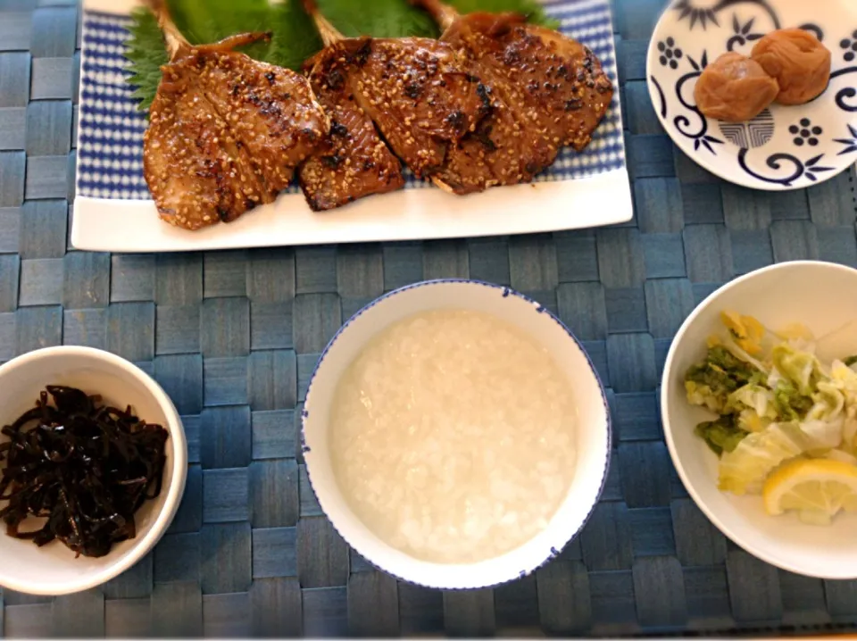 朝がゆ定食|こばやし ようこさん