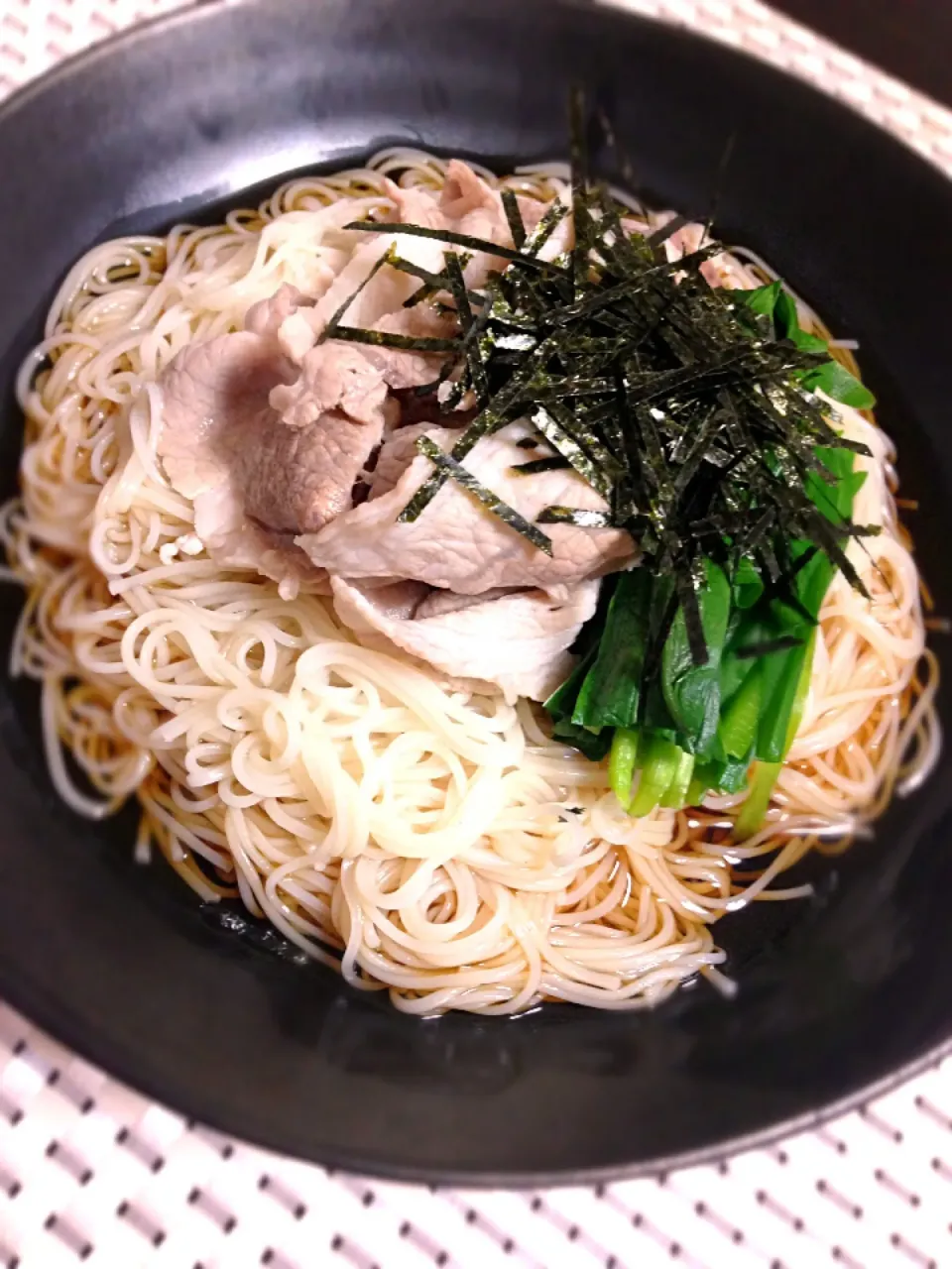 Snapdishの料理写真:ぶっかけ 豚しゃぶ素麺♡|yuさん