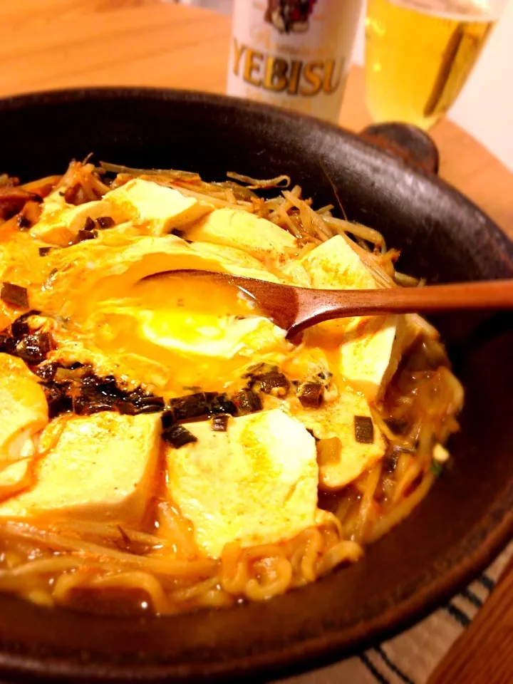 ズンドゥブラーメン、ニラ醤油入り|ユキさん