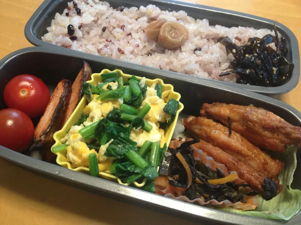 今更ながら今朝のお弁当。久しぶりに朝米を炊きました(⌒-⌒; )|松浦有里さん