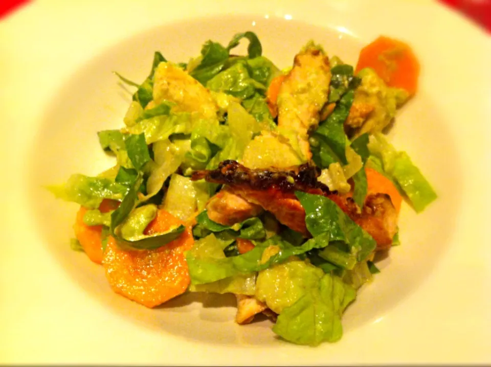 Snapdishの料理写真:Pastrami grilled chicken w/avocado salad|Blanka Budakさん