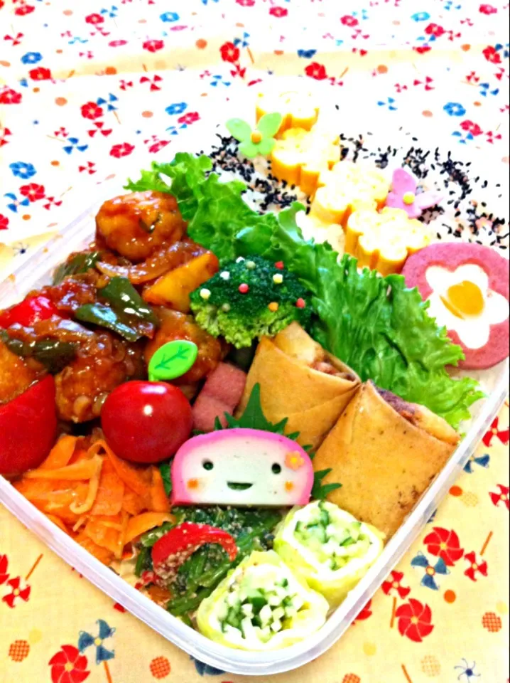 Snapdishの料理写真:今日の息子のお弁当2013/05/28|ミホさん