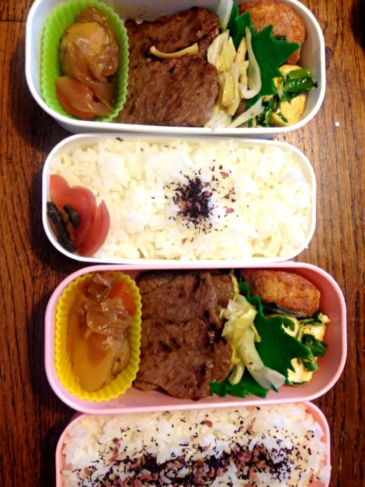 Snapdishの料理写真:焼肉弁当〜⁈(¬_¬)|めーらさん