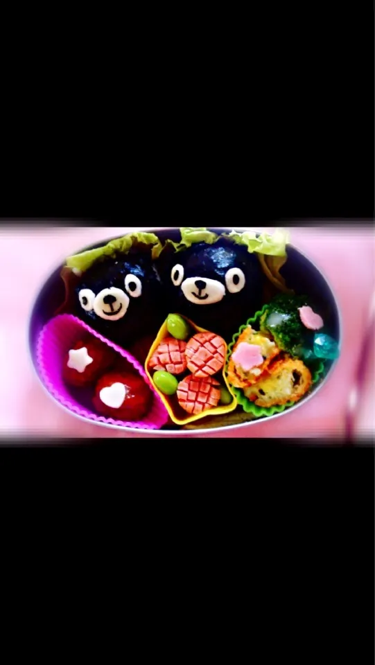 Teddy bear Obento|🌸ルビーかわな🌸さん