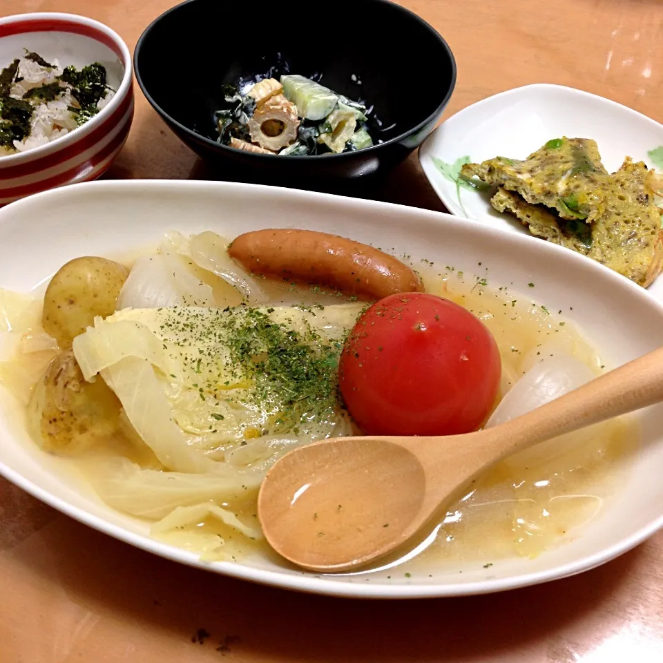 Snapdishの料理写真:せんぽ東京高輪病院のメニュー 2日目|りょ-こさん