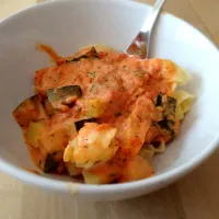 Snapdishの料理写真:Gnocchi and Zucchini Tomato Sauce|Lenny Sparaさん