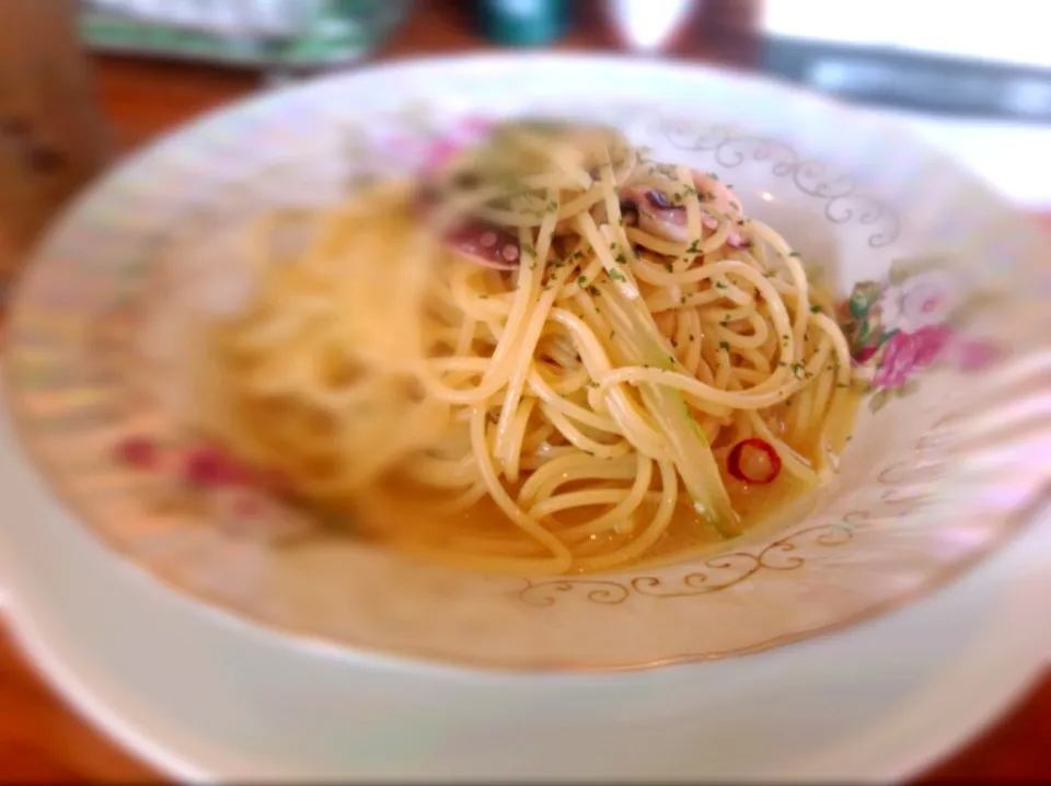 Snapdishの料理写真:タコとセロリのパスタ|mystさん