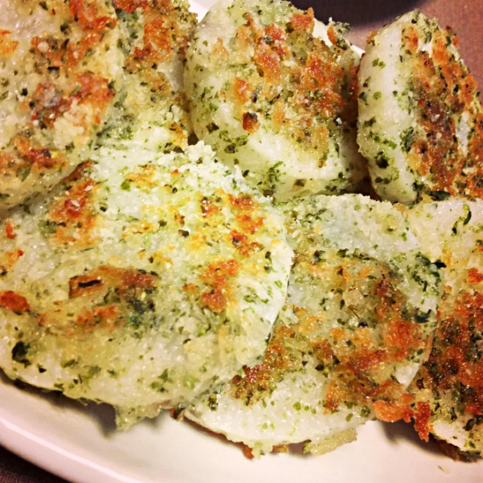 長芋のカリカリ青のりパン粉焼き|みどりさん