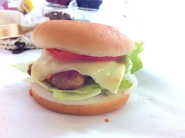 照り焼きチキンバーガー|ハヤほさん