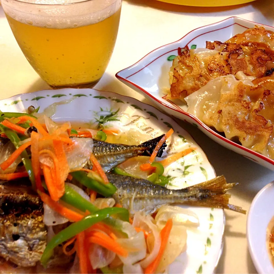 アジの焼き南蛮漬けと焼き餃子で🍺|sasaちゃんこ😎さん