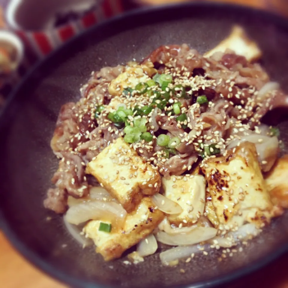 厚揚げ&豚肉の生姜焼き❗|シーチキンさん