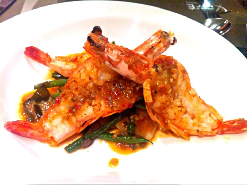 Roasted prawn with Thai spice & seasonal vegetable|skyblueさん