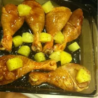 Snapdishの料理写真:Pineapple lemon teriyaki drumsticks|ashley sandsさん