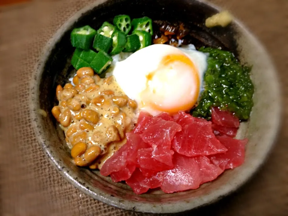 ねばねば丼♡|あきさん