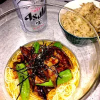 Snapdishの料理写真:そうめん🎶炊き込みごはん|よっしーさん