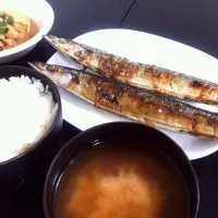 我が家のサンマ定食|アキオパパさん