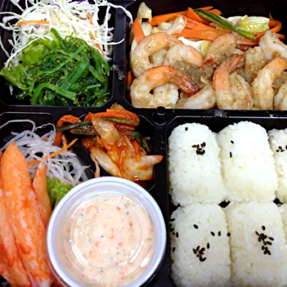 Oishi delivery (garlic shrimp bento)|Cloudy Gさん