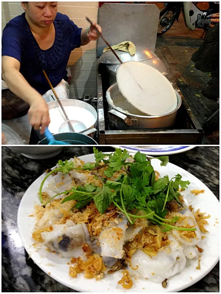 Banh cuon/steamed rice roll with pork stuffing|rick chanさん