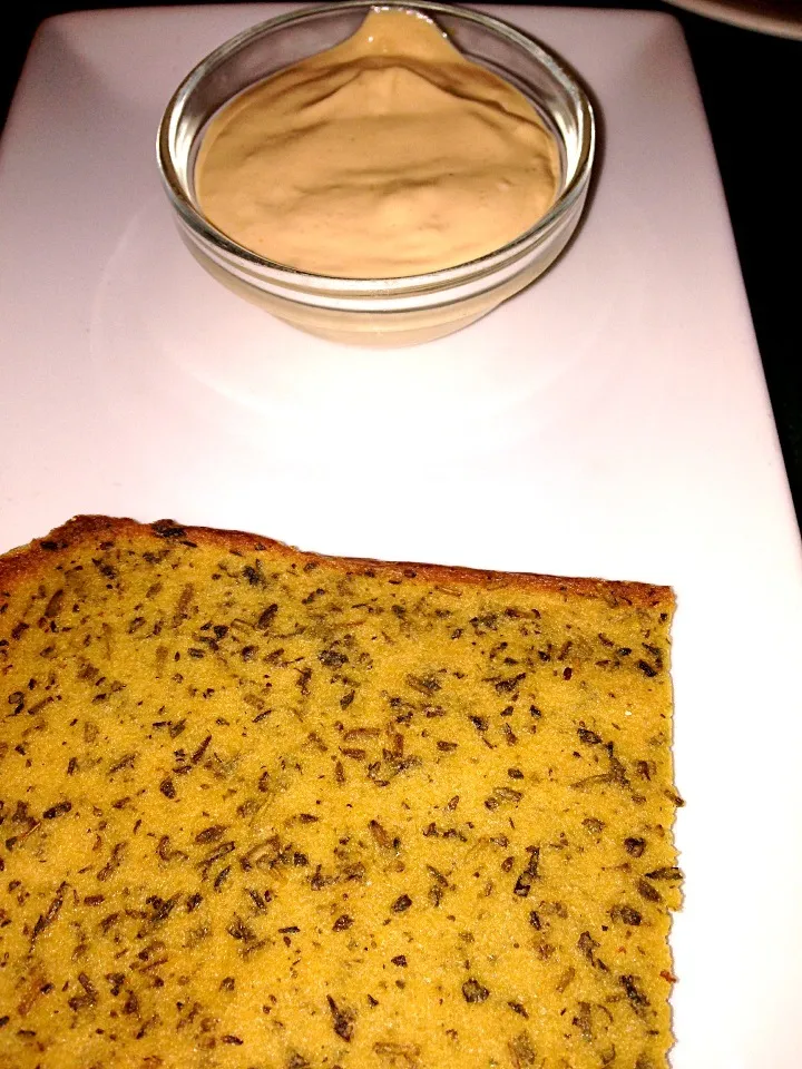 Herb socca with chipotle "cheese" spread|stephanieさん