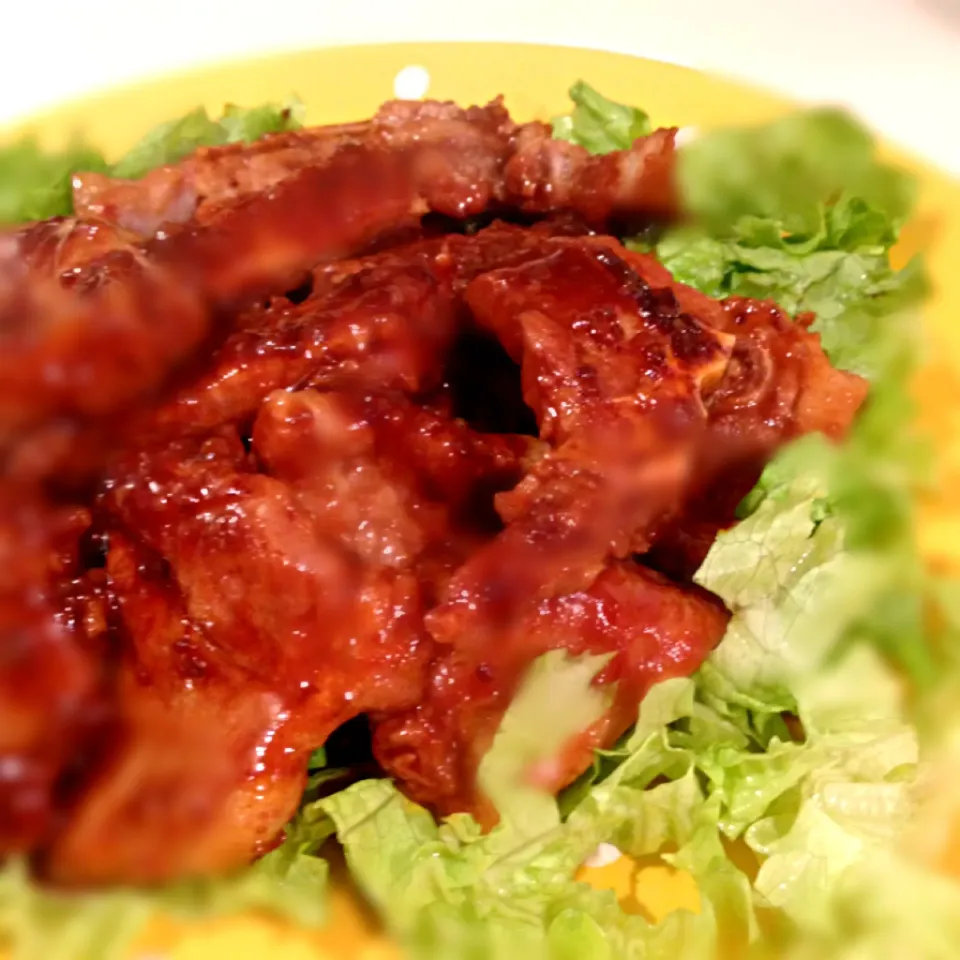 Tasty Pork chops marinated with honey soy mustard and tomato sauce|Chibiko's Kitchenさん