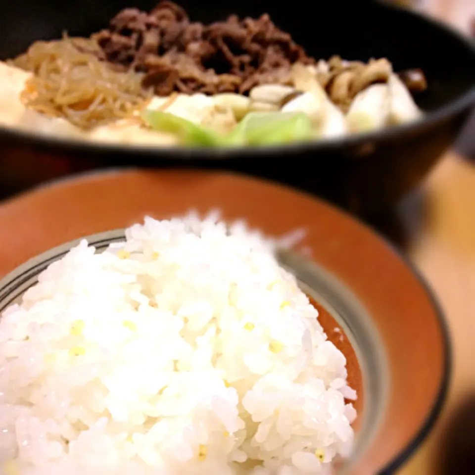 すき焼きと飯|炊かれたいオトコ おこん 小栁津さん