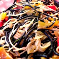 Cuttlefish pasta with peppers|madalinaさん