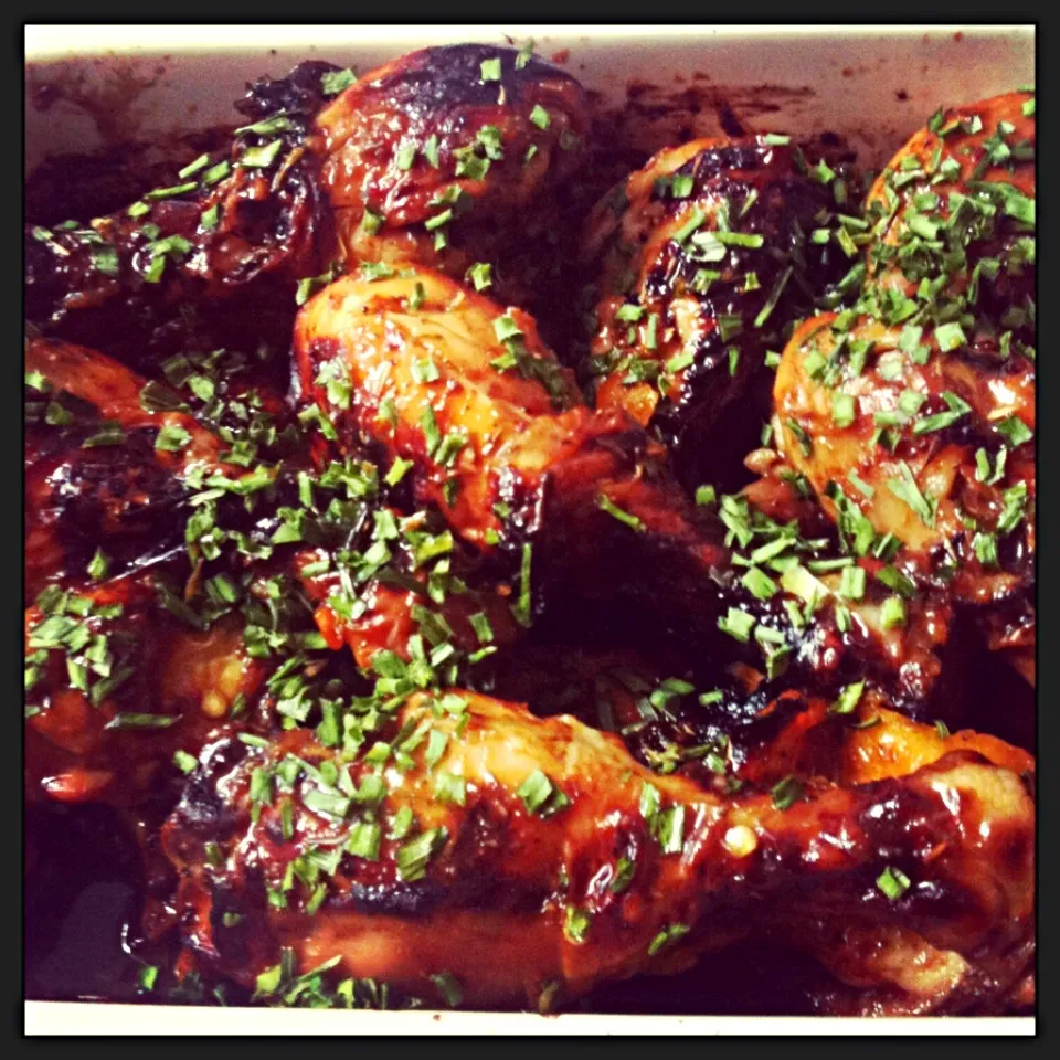 Sticky Orange chicken with chives|Nse Assanghaさん