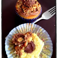 Snapdishの料理写真:Filled ferero rocher cupcakes|shafiyaさん