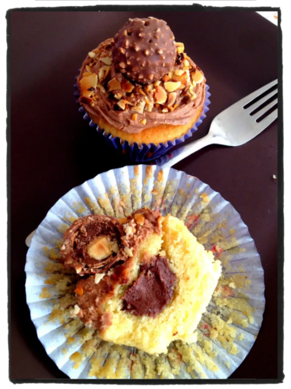 Filled ferero rocher cupcakes|shafiyaさん