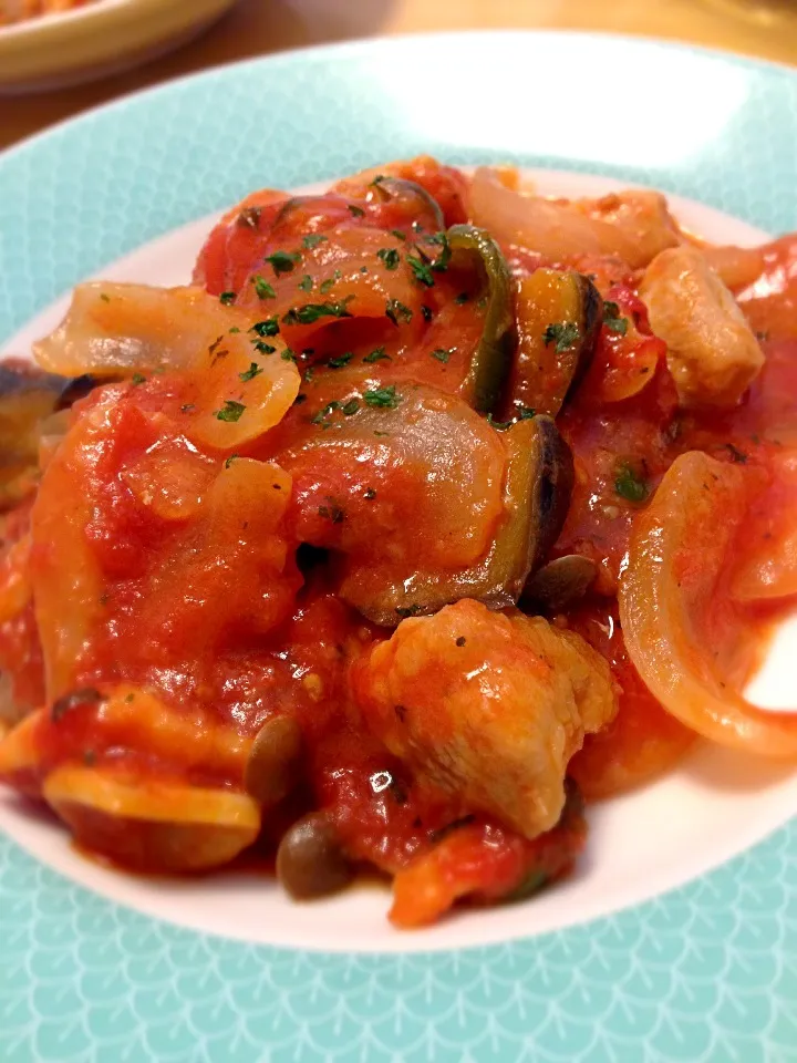 チキンと野菜のトマト煮込み。|liccaさん