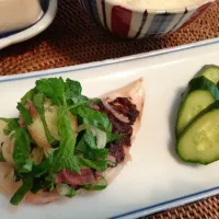 Snapdishの料理写真:きょうの料理〜梅肉かじきの香味野菜ぞえ〜|望月 陽子さん