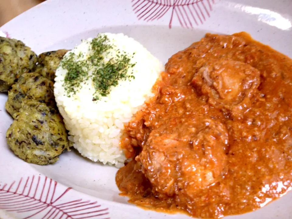 バターチキンカレー と 長いものコフタ風|でおでおさん