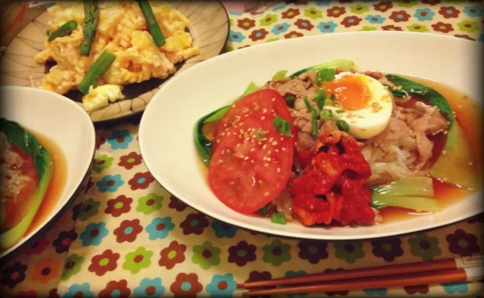 適当冷麺とたらいも和え|りっつさん