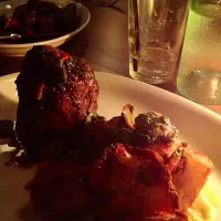 Lamb saddle and torn potato and olives at King & Duke|lanchi bombalierさん