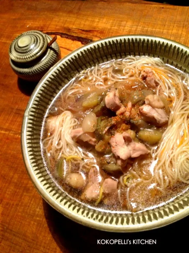 鶏肉と茄子のにゅうめん|nao hashimotoさん