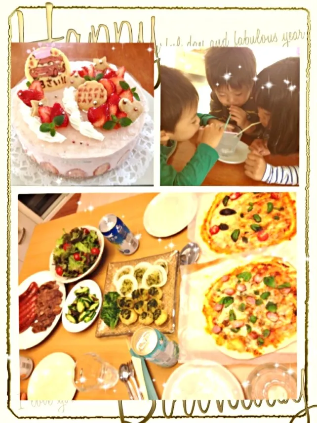 Snapdishの料理写真:いとこと一緒にお誕生日パーティ(*^_^*)|ミッチーZさん